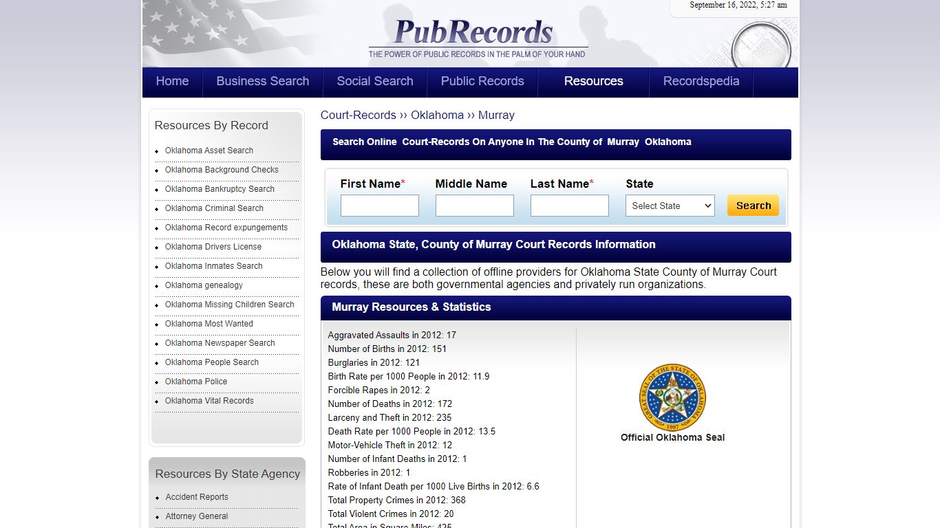 Murray County, Oklahoma Court Records