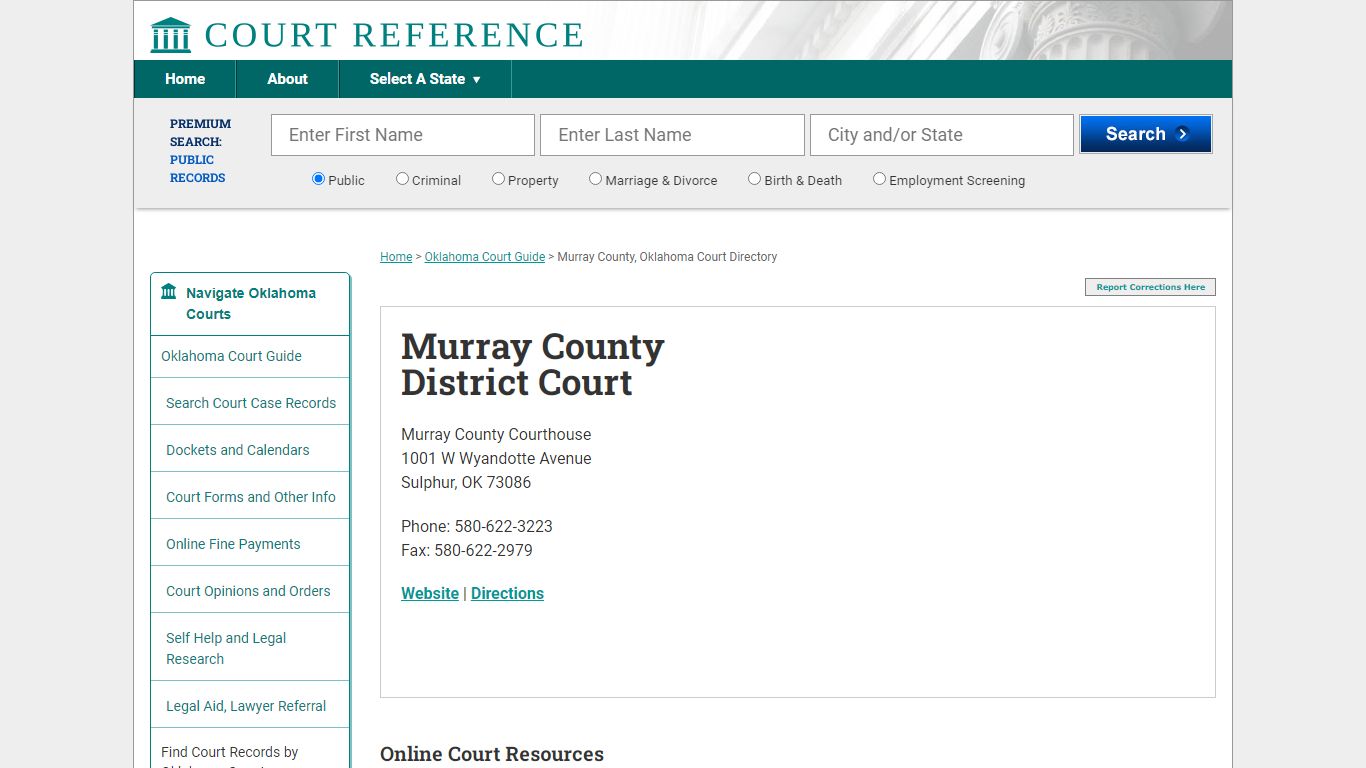 Murray County District Court